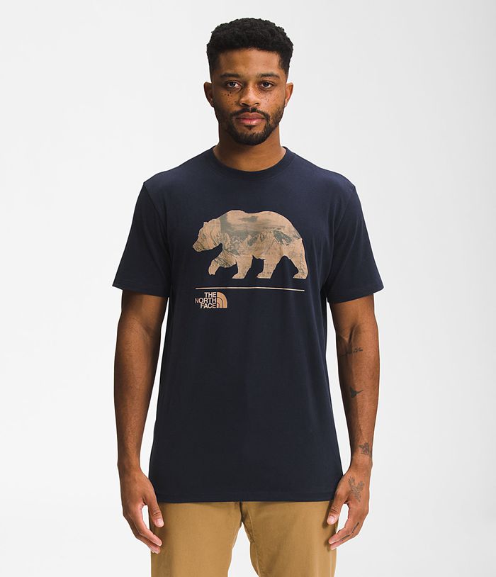 Camiseta The North Face Hombre Azul Marino Bearscape Manga corta 71628ZSXY